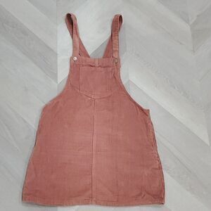 FOREVER 21 corduroy bib overall pinafore skirtall, Medium